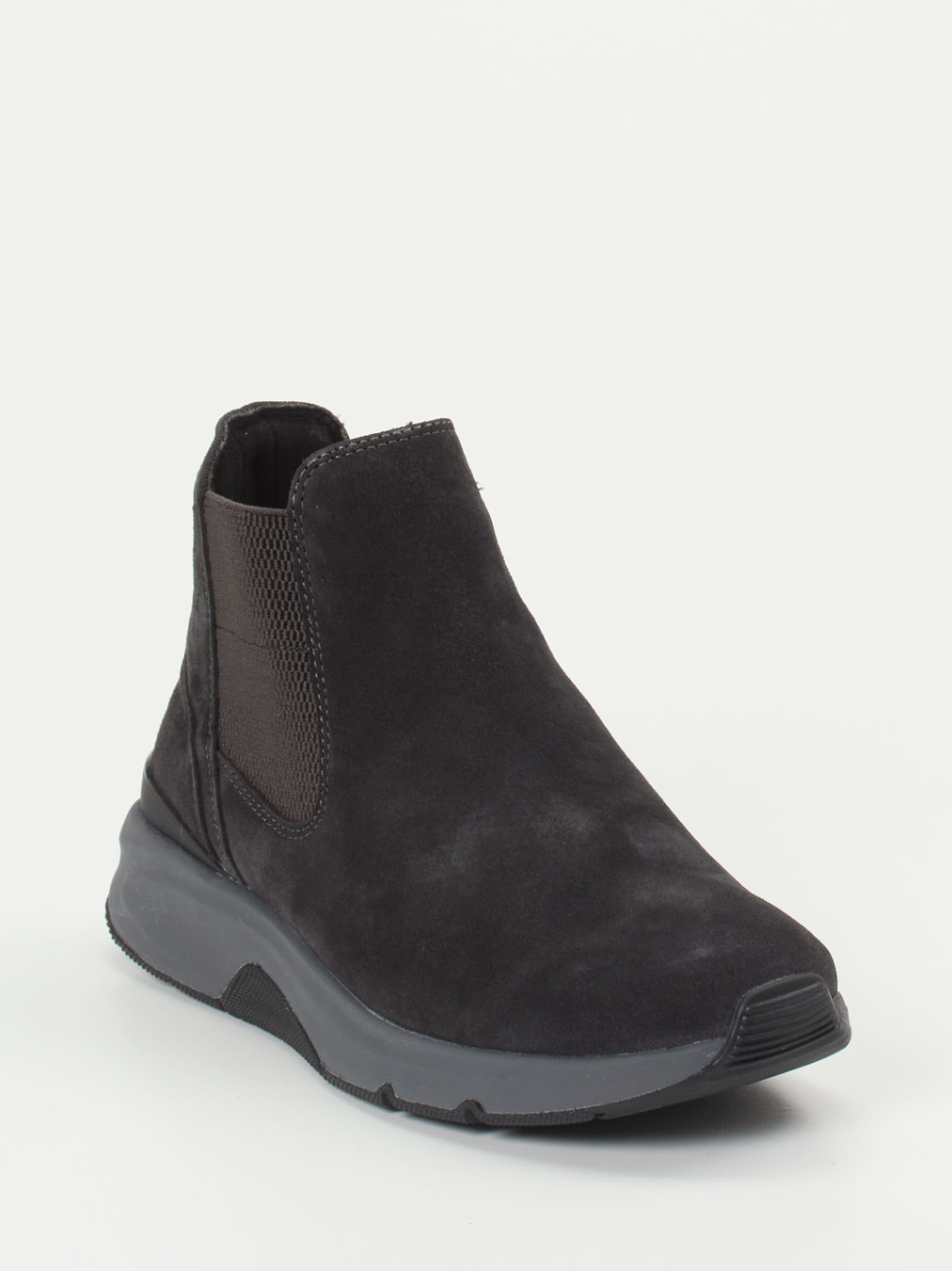 Gabor Comfort – Chelsea-Stiefelette aus Veloursleder grau