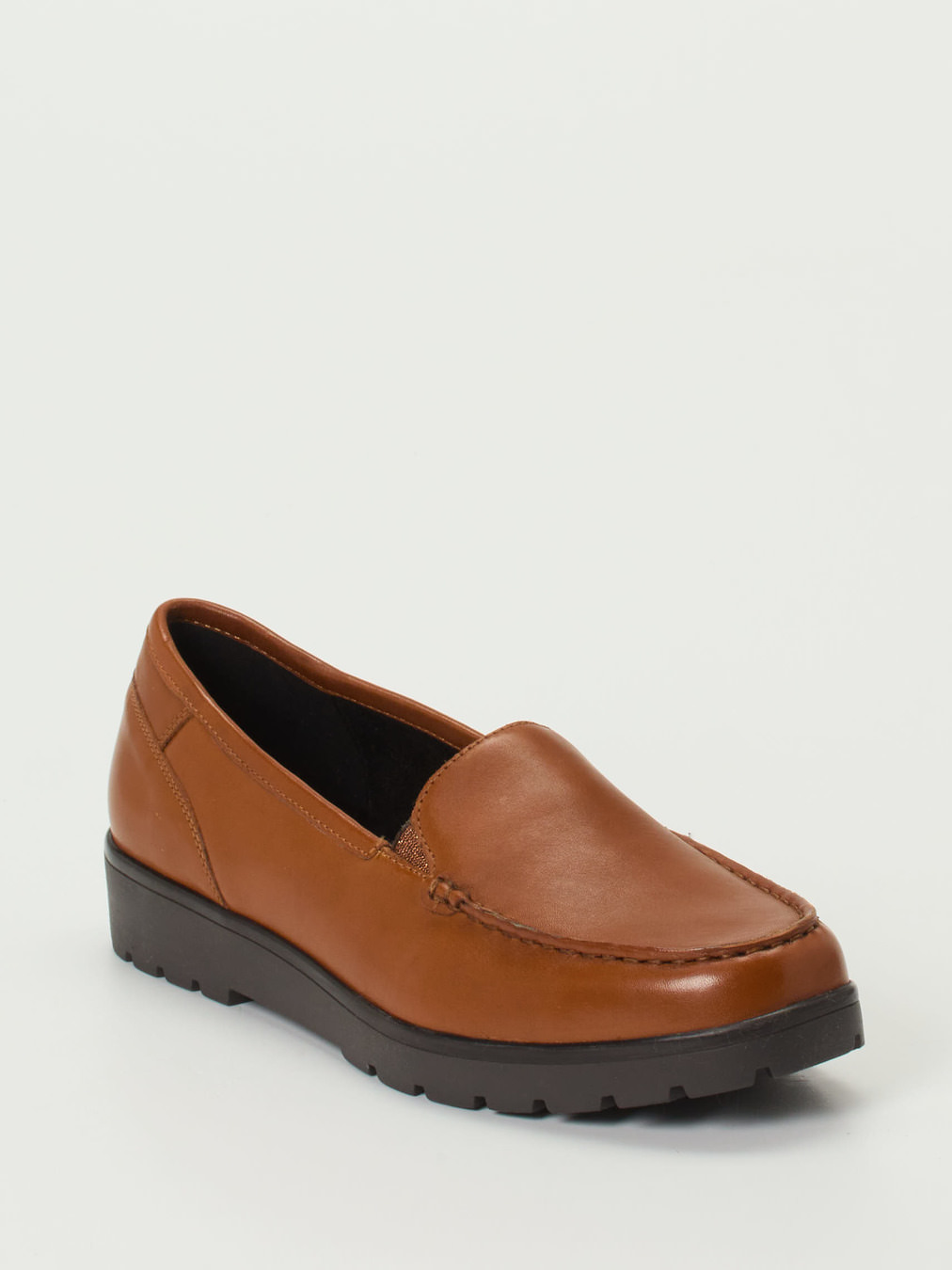 Ara – Loafer aus Kalbleder cognacfarben glänzend