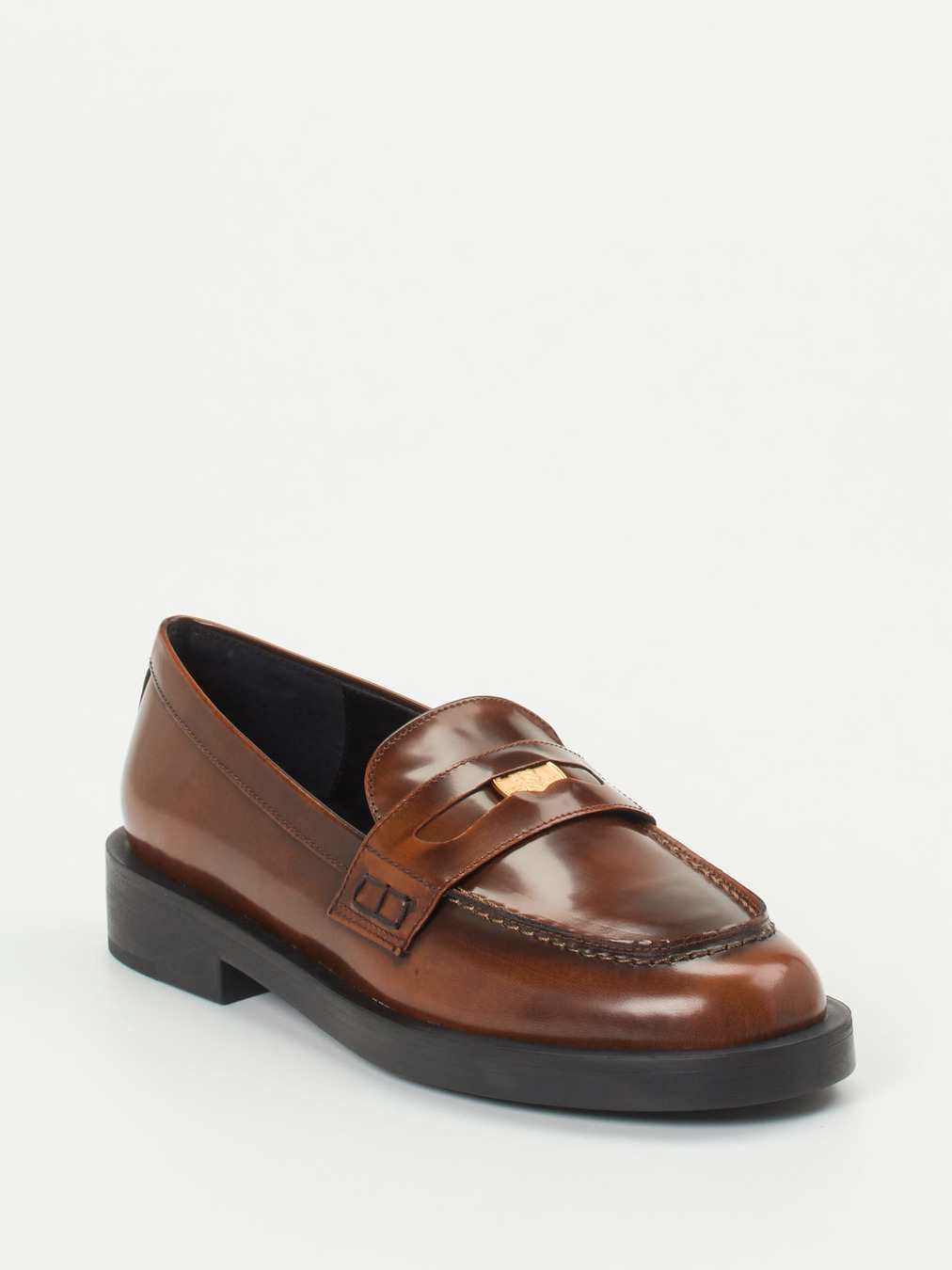 Konstantin Starke – Loafer aus Hochglanzleder Braun