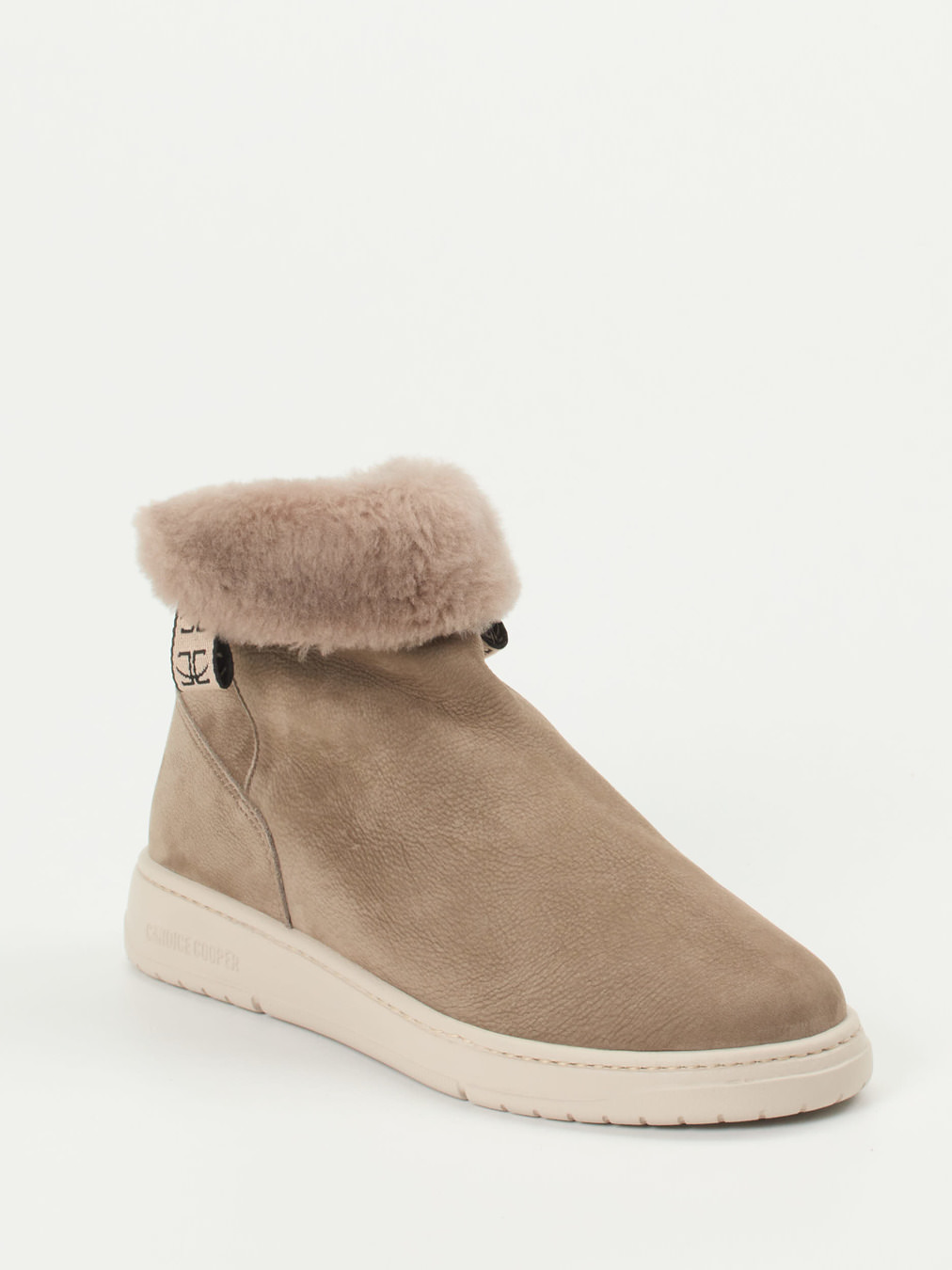 Candice Cooper – Stiefeletten aus Nubukleder taupe