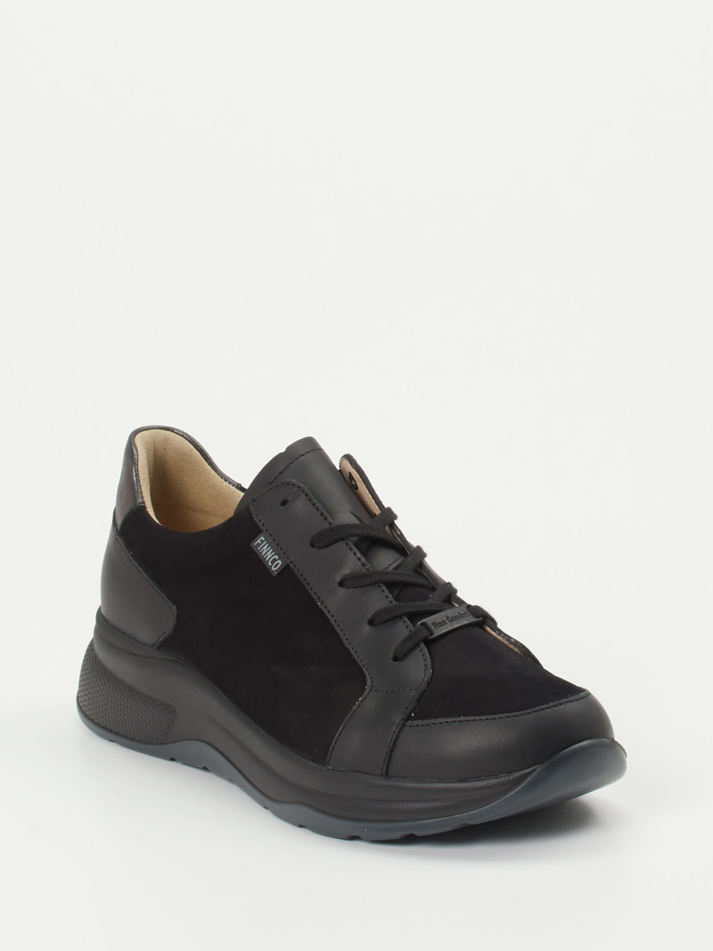 Finn Comfort – Komfort-Sneaker aus Nubukleder schwarz