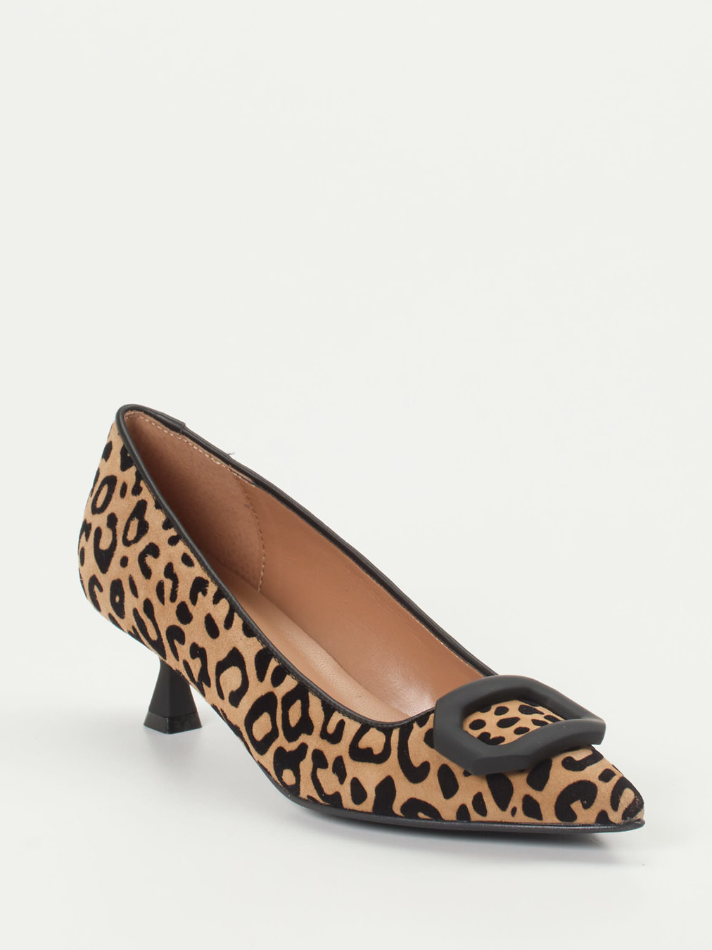 Konstantin Starke – Pumps aus Veloursleder mit Leoprint