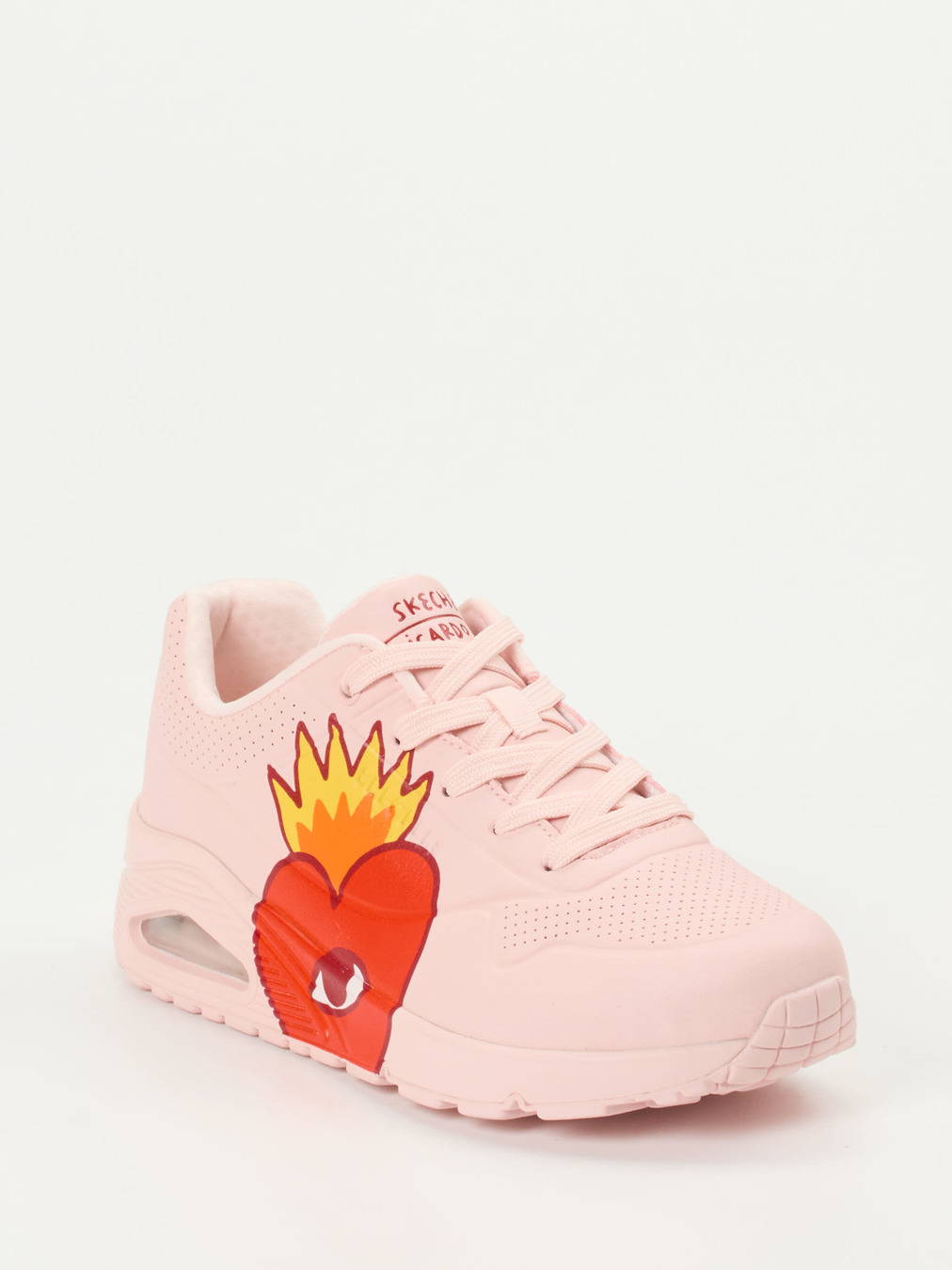 Skechers – Sneaker aus Leder in Pastellrosa