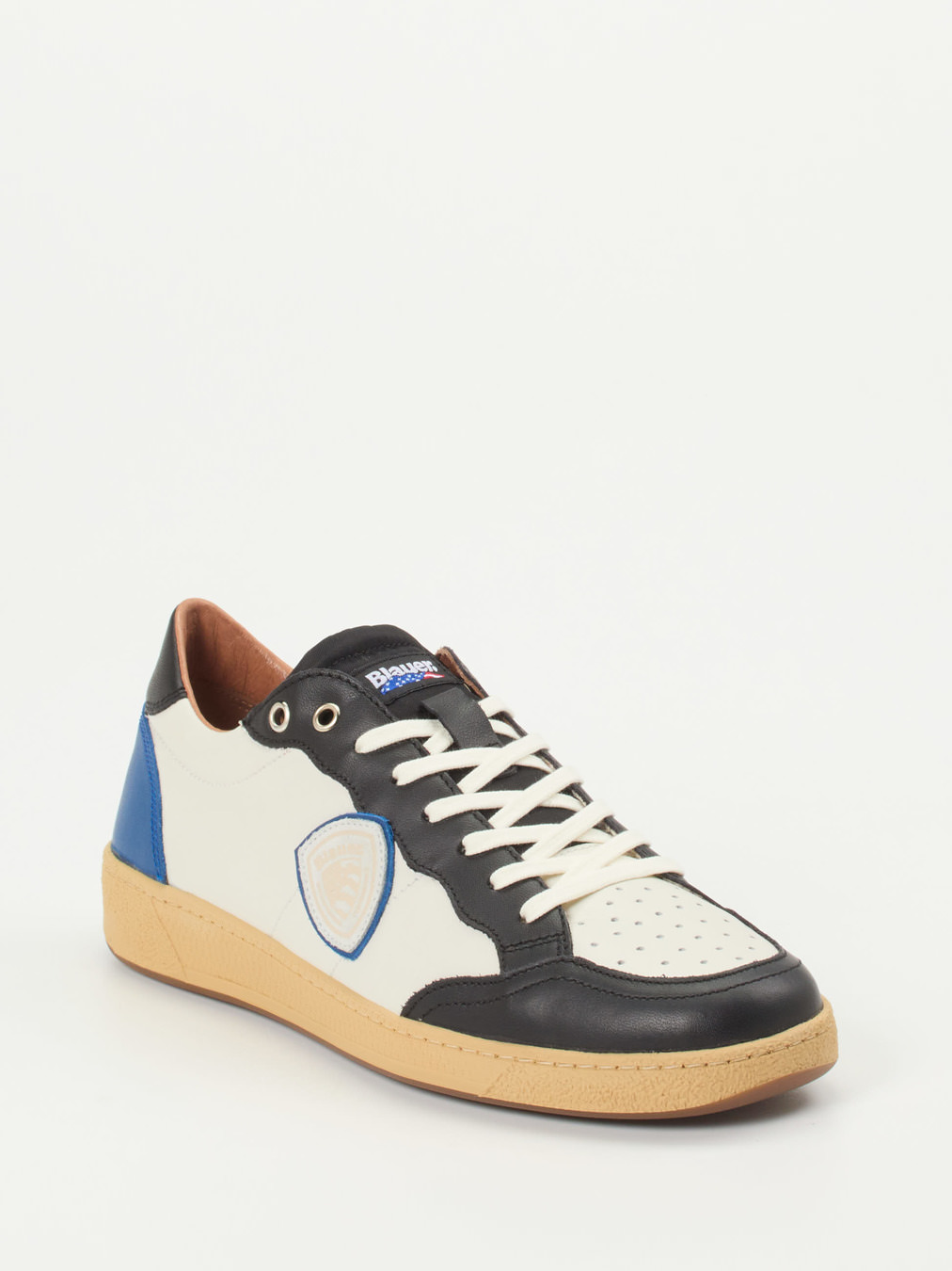 Blauer – Sneaker aus Kalbleder in Cremeweiß