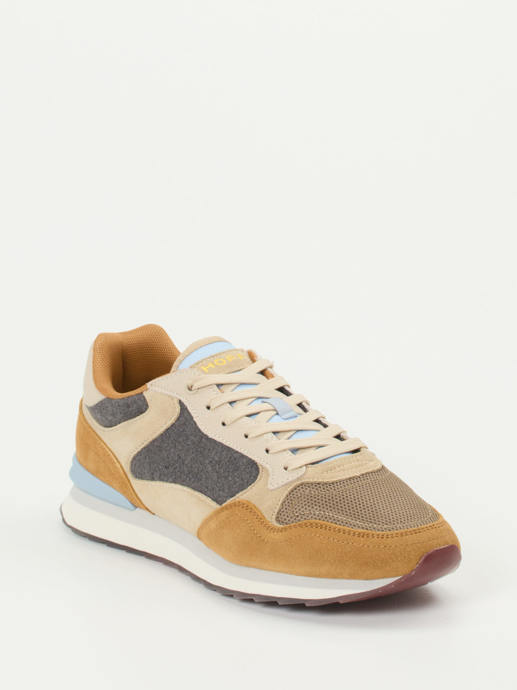 THE HOFF BRAND – Retro-Sneaker aus Veloursleder Beige