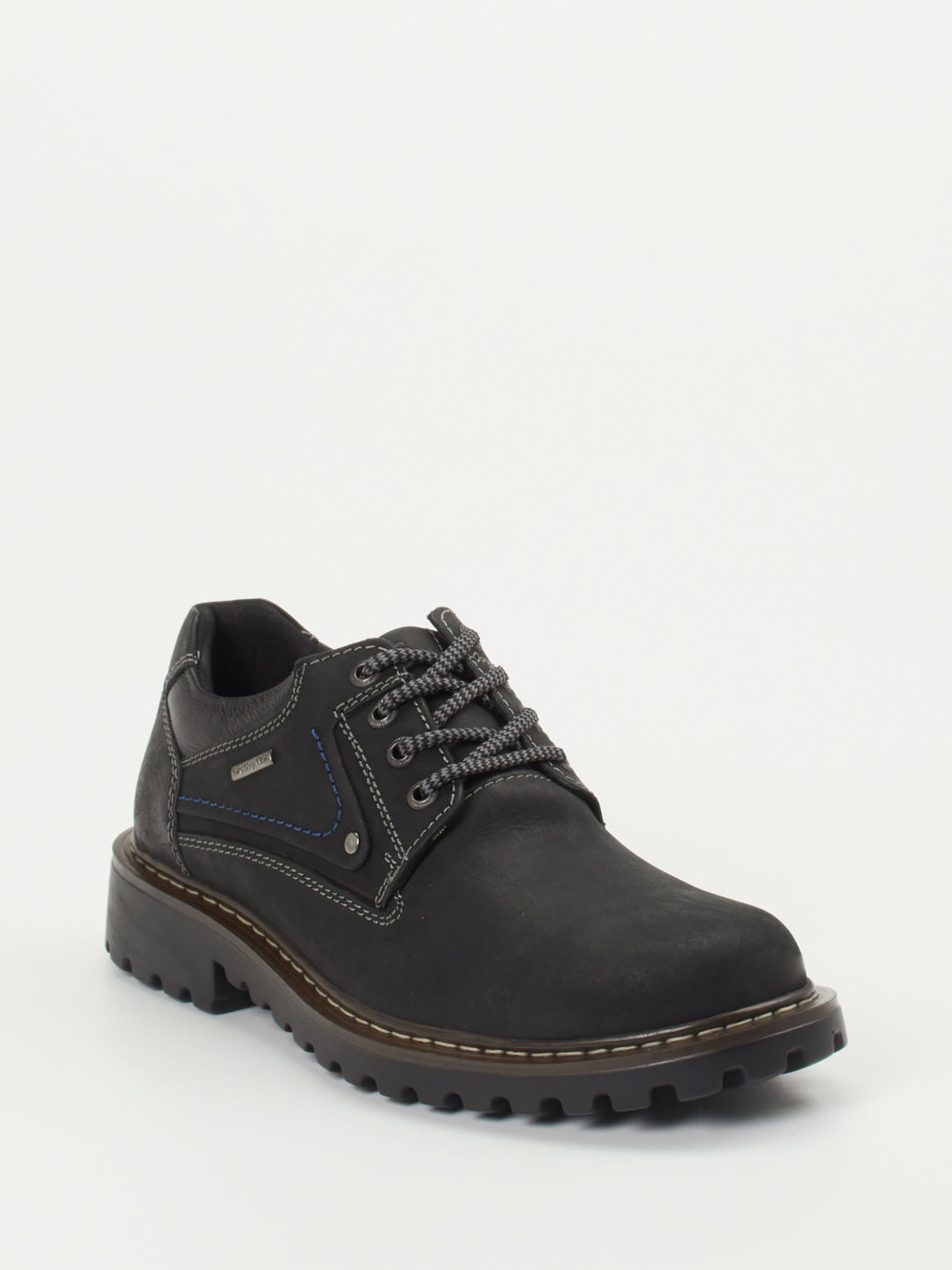 Josef Seibel – Derby Boots aus Nubukleder Schwarz