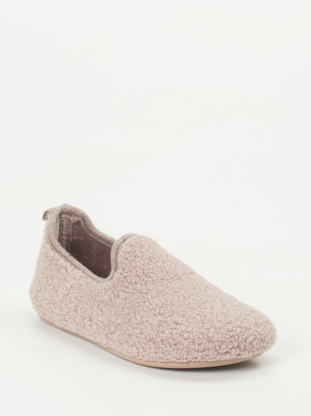 Varomed – Hausschuhe aus Teddyfleece in Altrosa