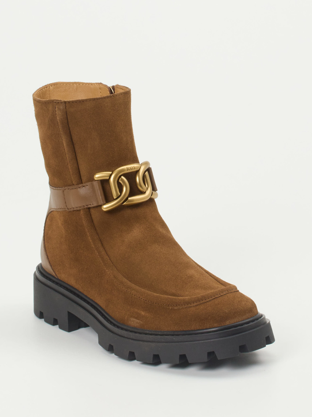 Tod's – Stiefelette aus Veloursleder in Braun