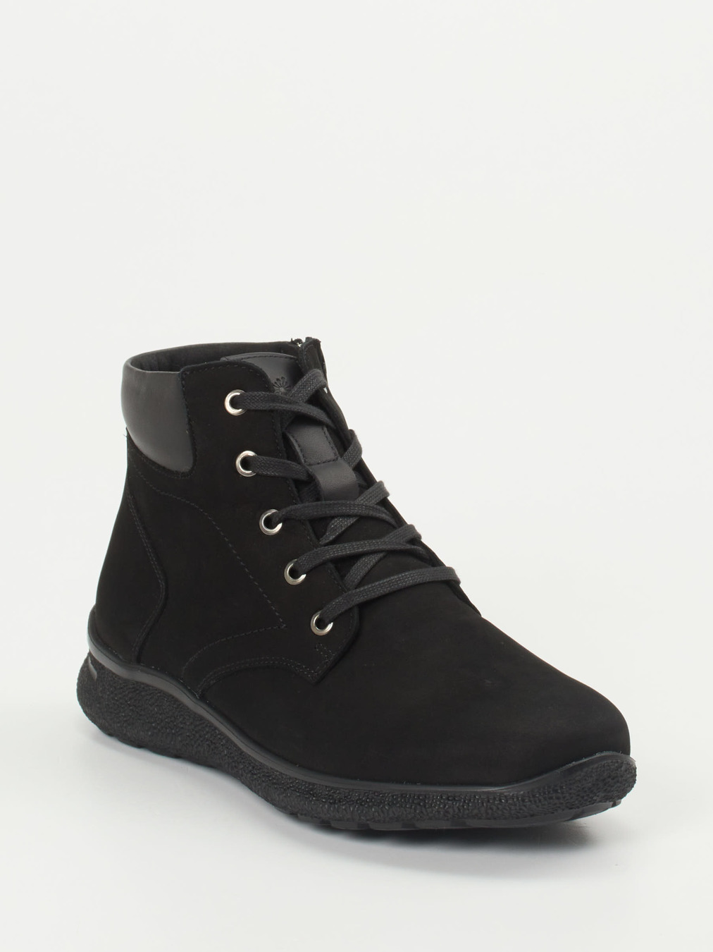 Hartjes – Schnürstiefelette aus Nubukleder schwarz