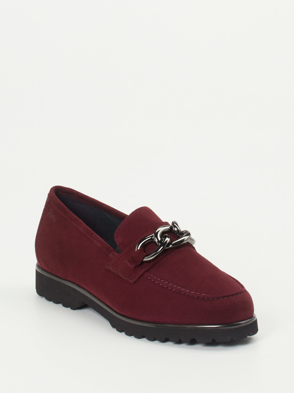 Sioux – Loafer aus Veloursleder in Bordeauxrot