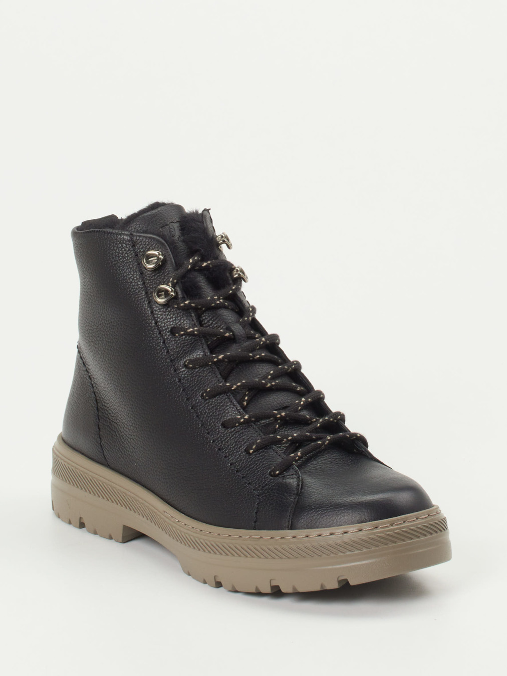 Paul Green – Schnürboots aus Kalbleder schwarz