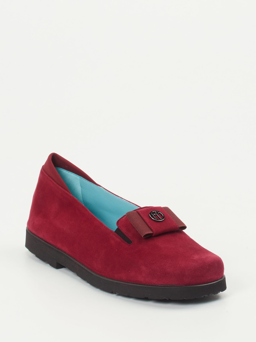 Thierry Rabotin – Loafer aus Veloursleder bordeauxrot