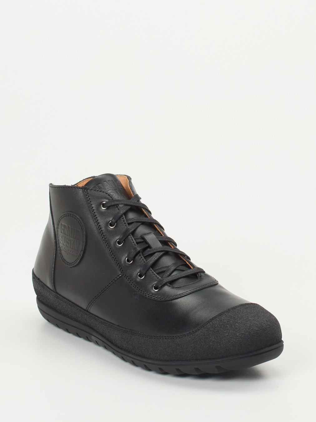 Franz Gustav – Mid-Top Sneaker aus Kalbleder schwarz