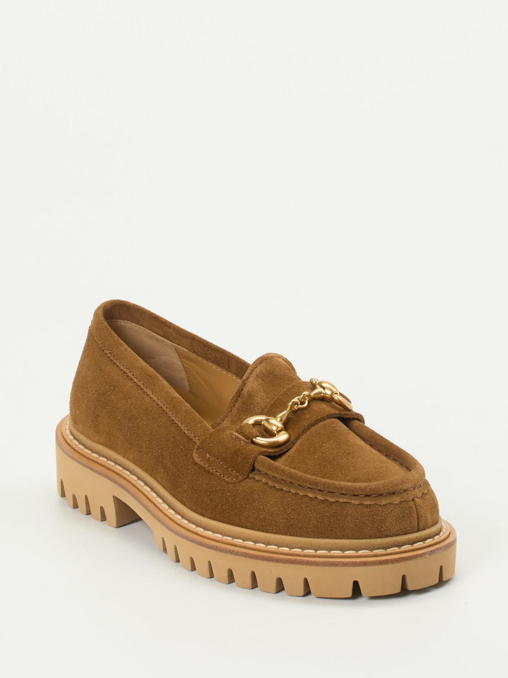 Henderson – Loafer aus Veloursleder cognacbraun