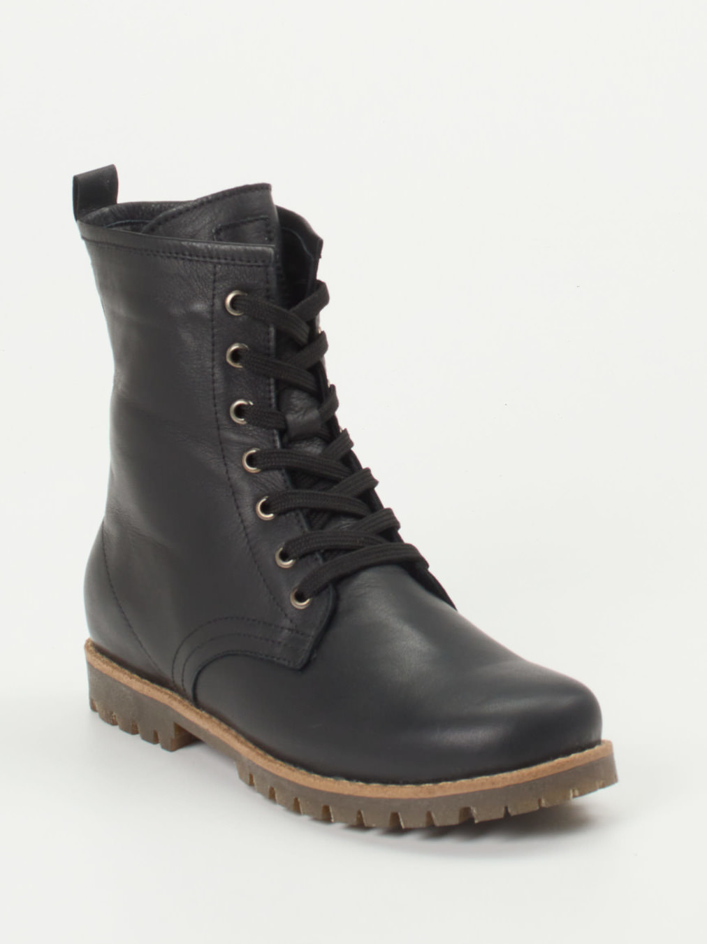 Andrea Conti – Schnürboots aus Kalbleder schwarz