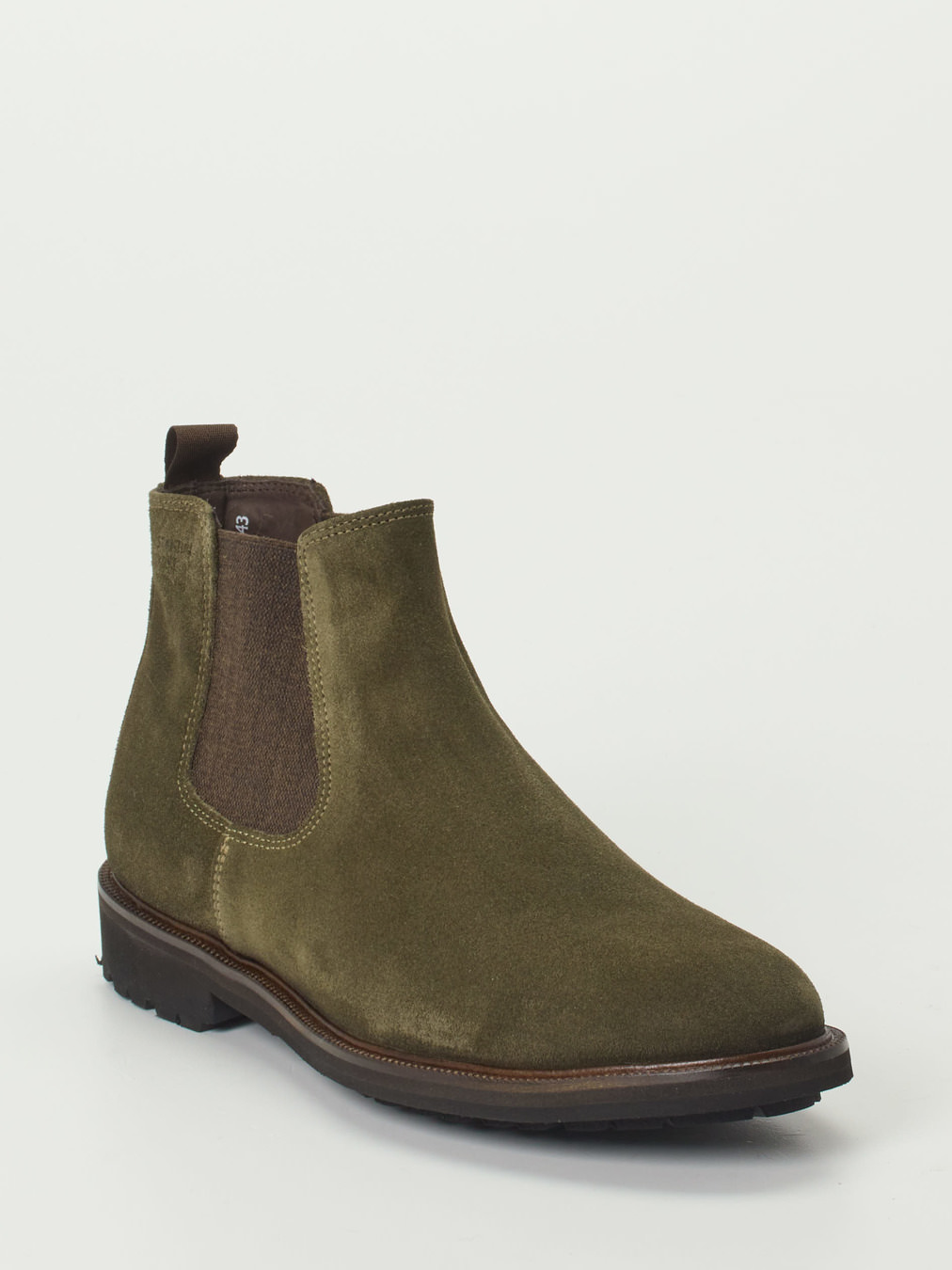 Konstantin Starke – Chelsea Boots aus Veloursleder grün