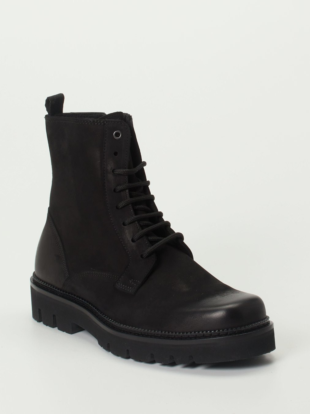 Konstantin Starke – Schnürboots aus Nubukleder schwarz