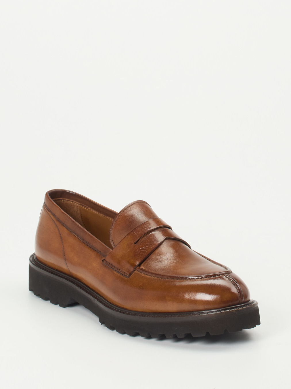 Konstantin Starke – Loafer aus Büffelleder cognacbraun