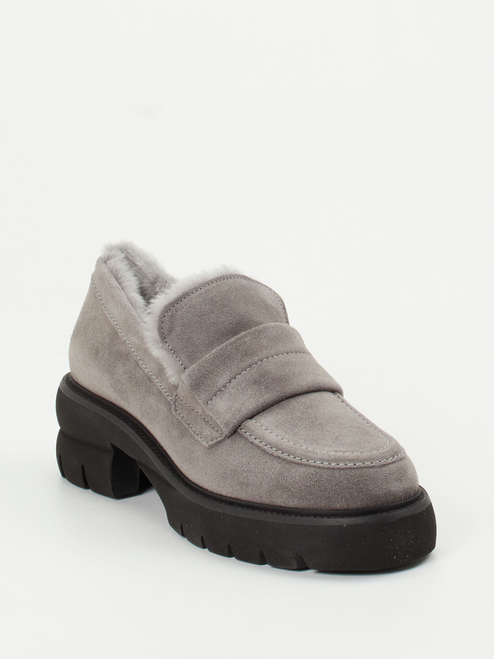 Kennel & Schmenger – Loafer aus Veloursleder grau