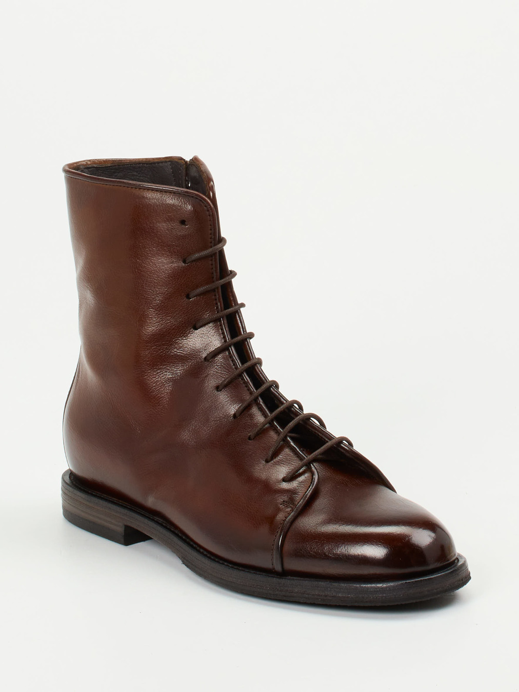 Pantanetti – Schnürstiefelette aus Büffelleder braun