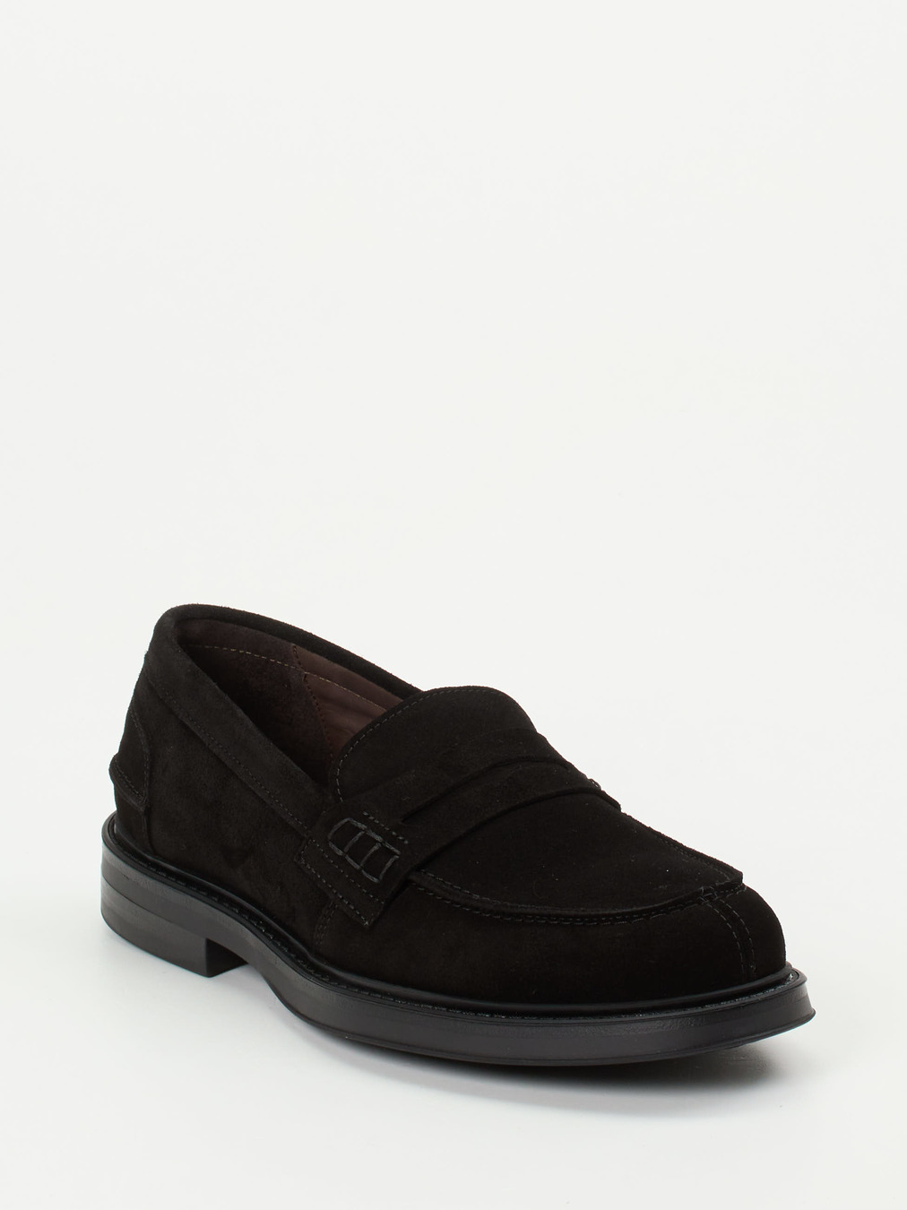 Konstantin Starke – Penny Loafer aus Veloursleder schwarz