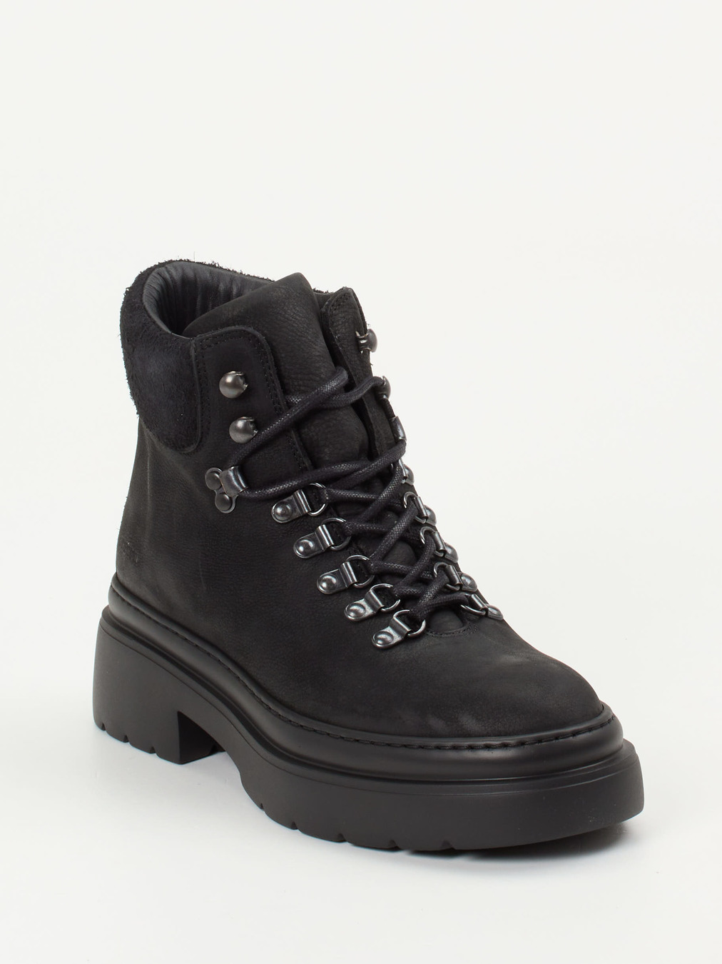 Copenhagen – Schnürboots aus Nubukleder schwarz