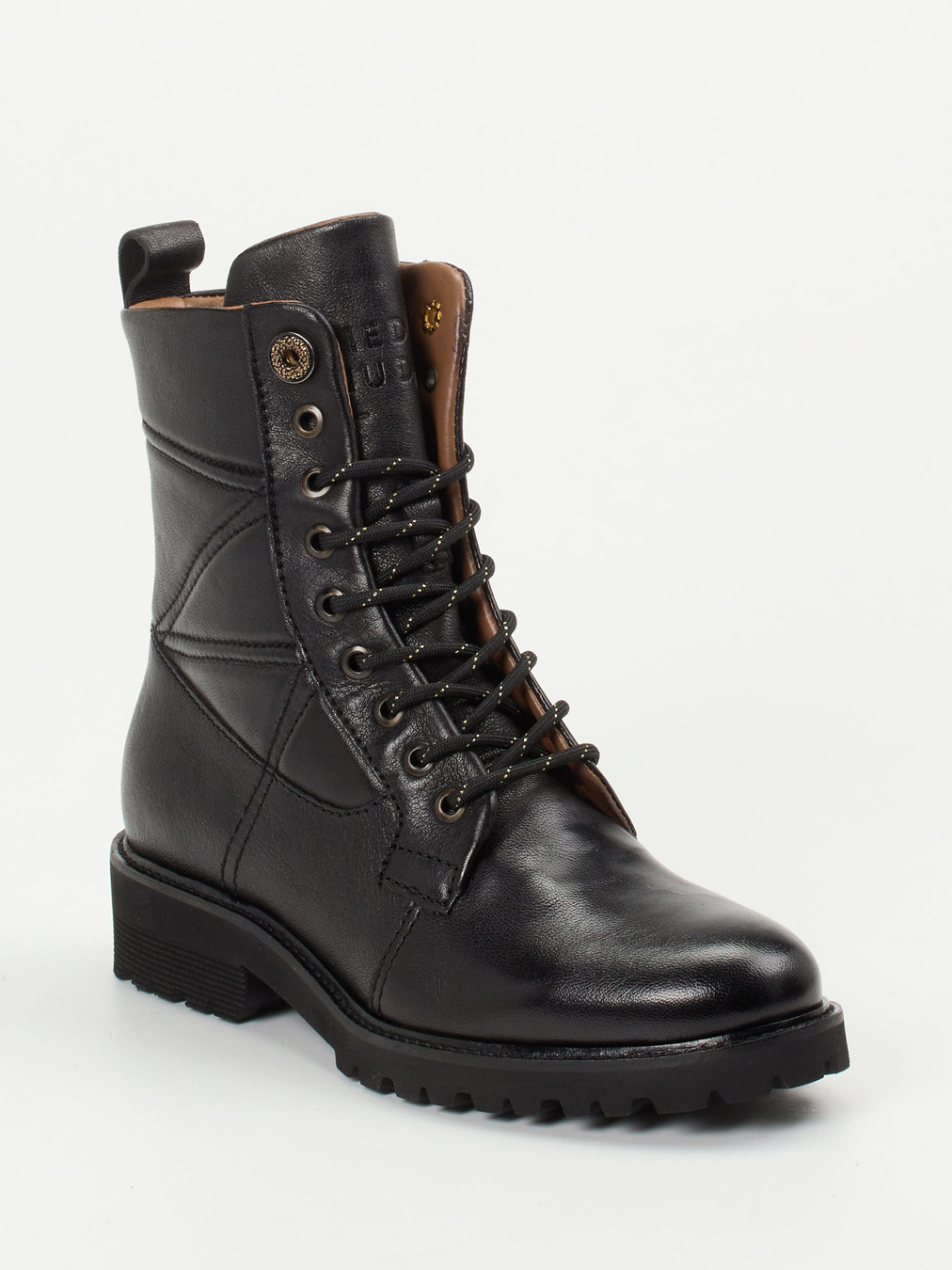 Piedi Nudi – Schnürboots aus Kalbleder schwarz