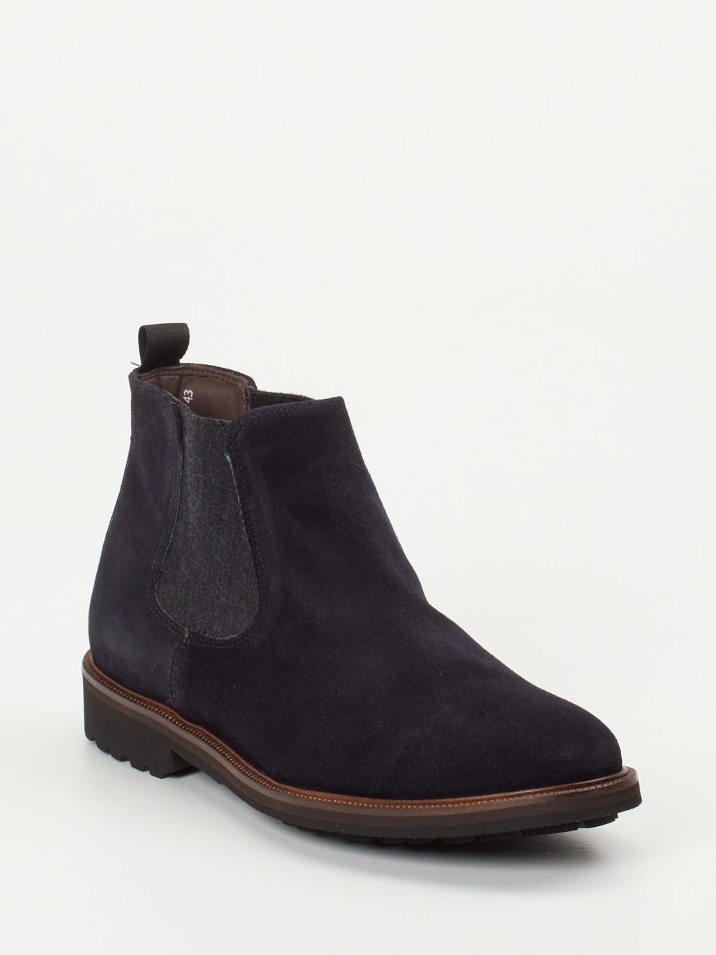 Konstantin Starke – Chelsea Boots aus Veloursleder Blau