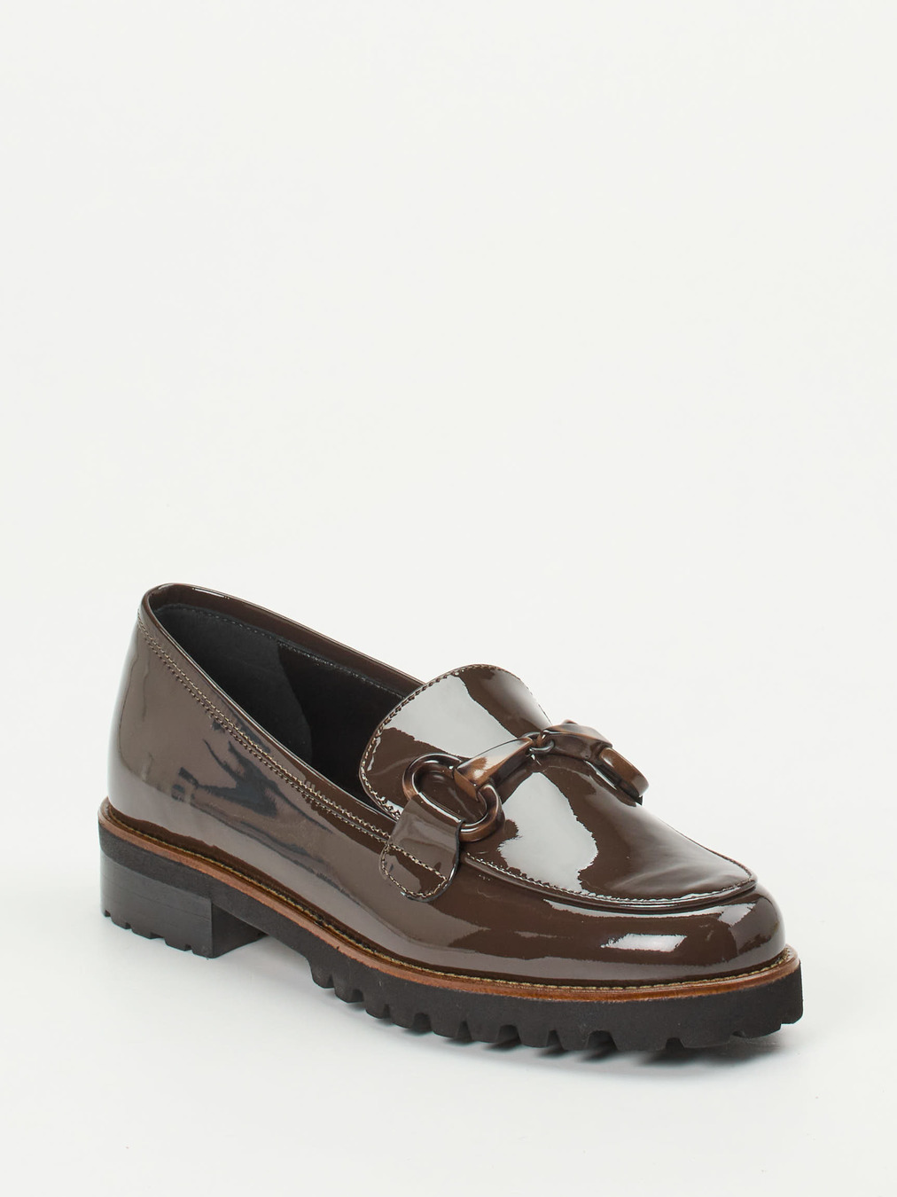 Mannori – Loafer aus Lackleder in Schokobraun