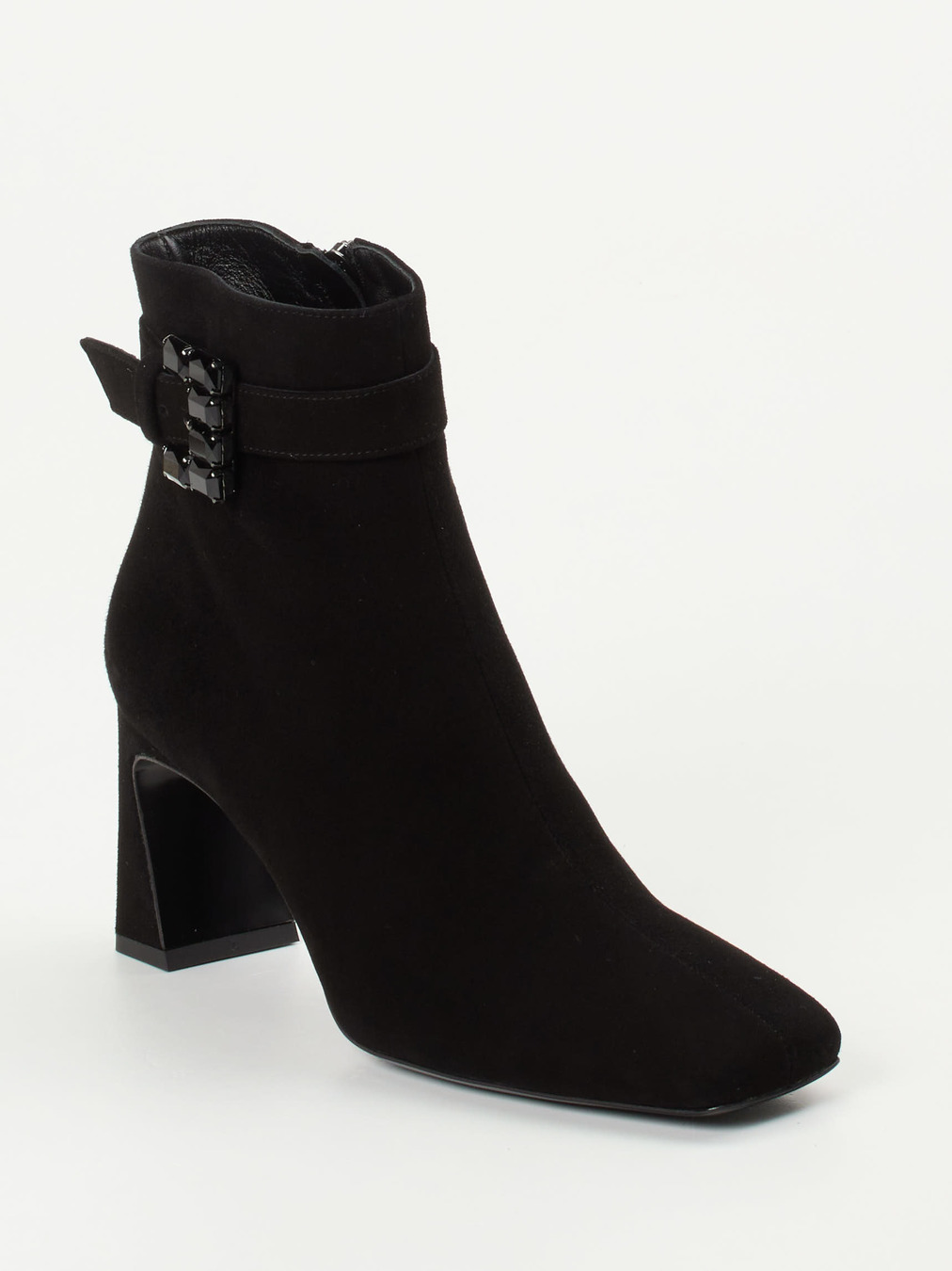 Konstantin Starke – Stiefelette aus Veloursleder Schwarz