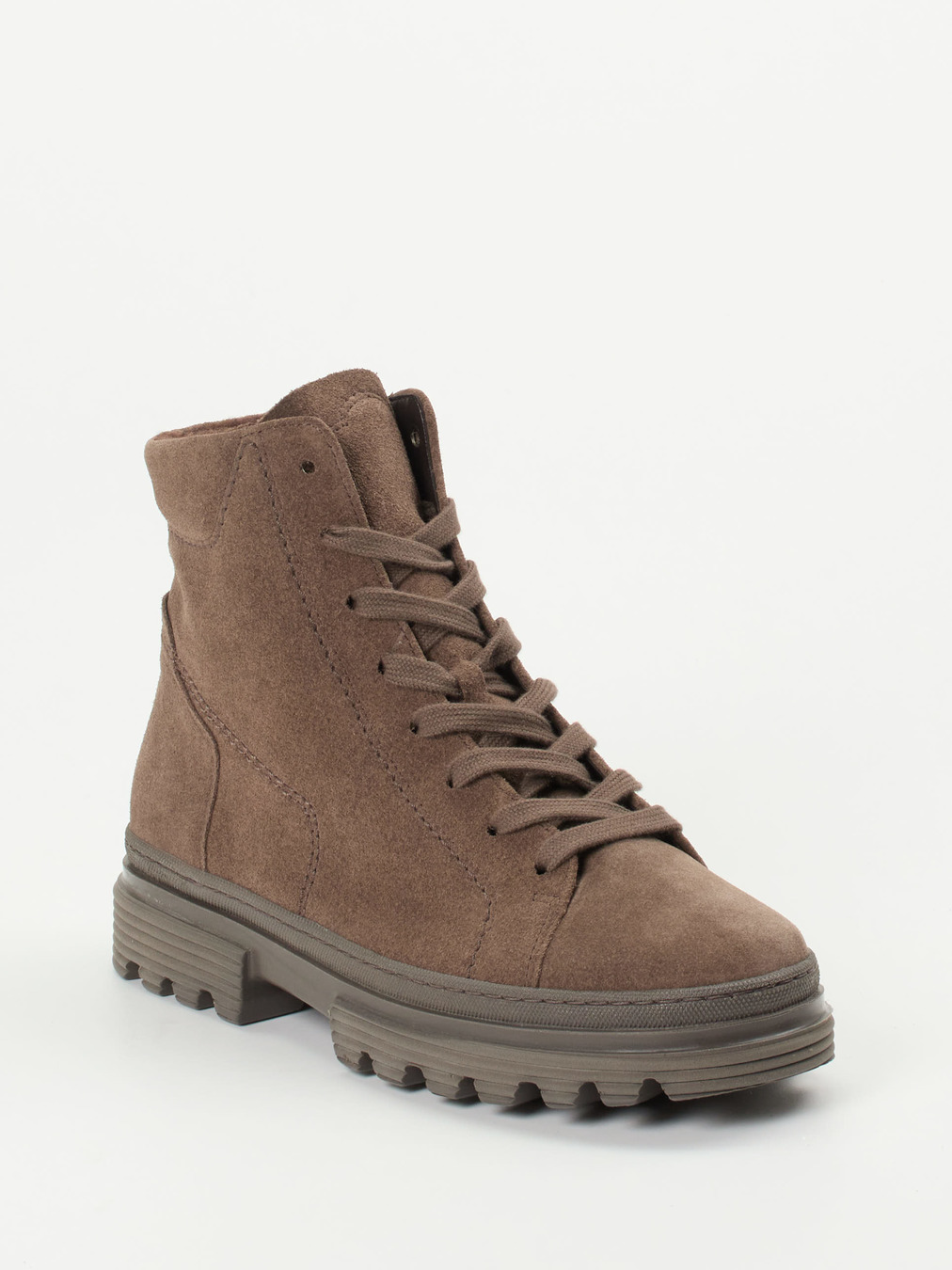 Gabor Comfort – Schnürboots aus Veloursleder Braun