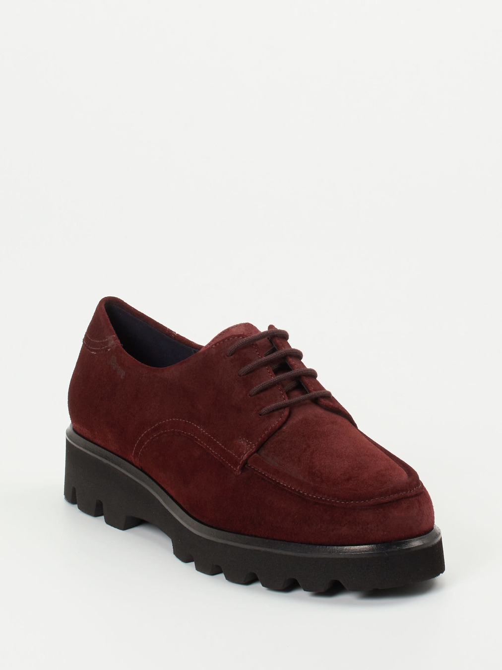 Sioux – Derby-Schnürschuh aus Veloursleder weinrot