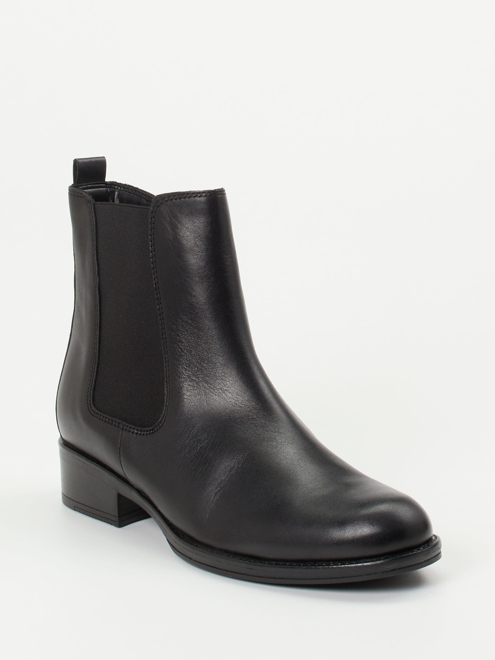 Gabor – Chelsea-Stiefeletten aus Kalbleder Schwarz