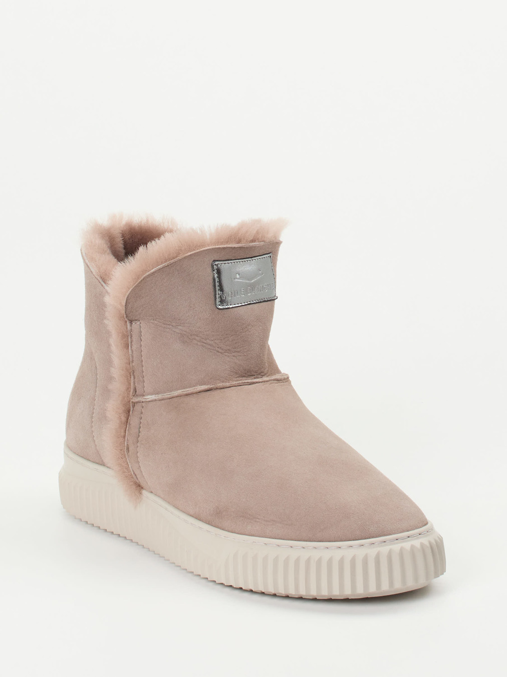 Voile Blanche – Stiefeletten aus Veloursleder altrosa