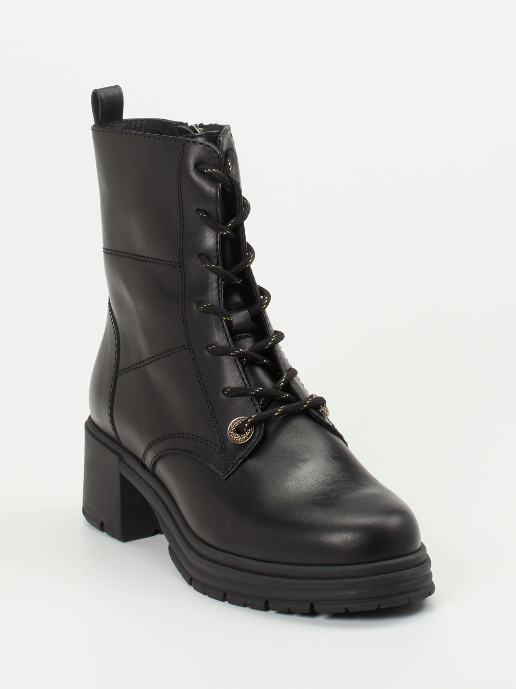 Piedi Nudi – Schnürboots aus Kalbleder schwarz