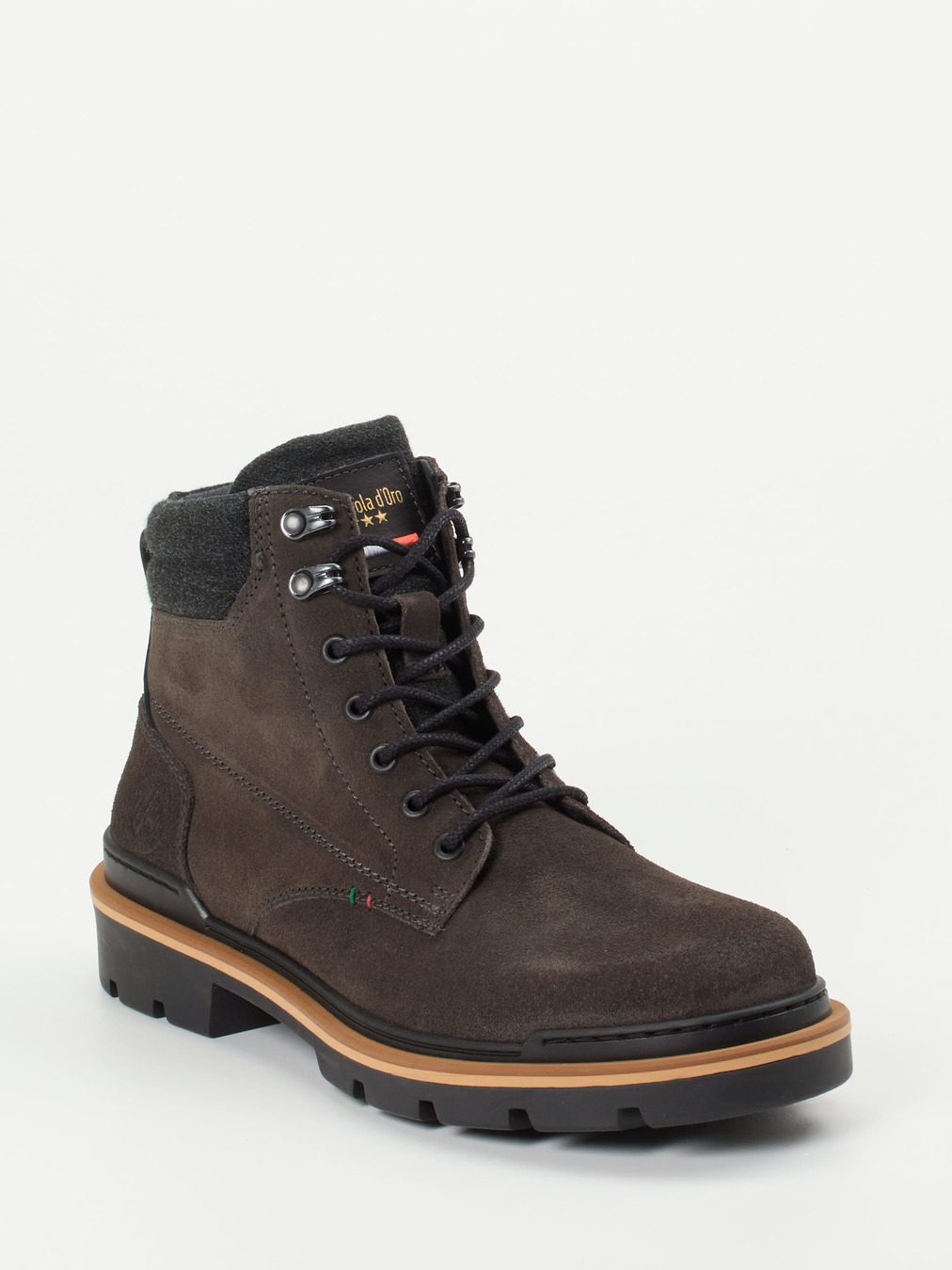 Pantofola d’Oro – Stiefeletten aus Veloursleder dunkelgrau