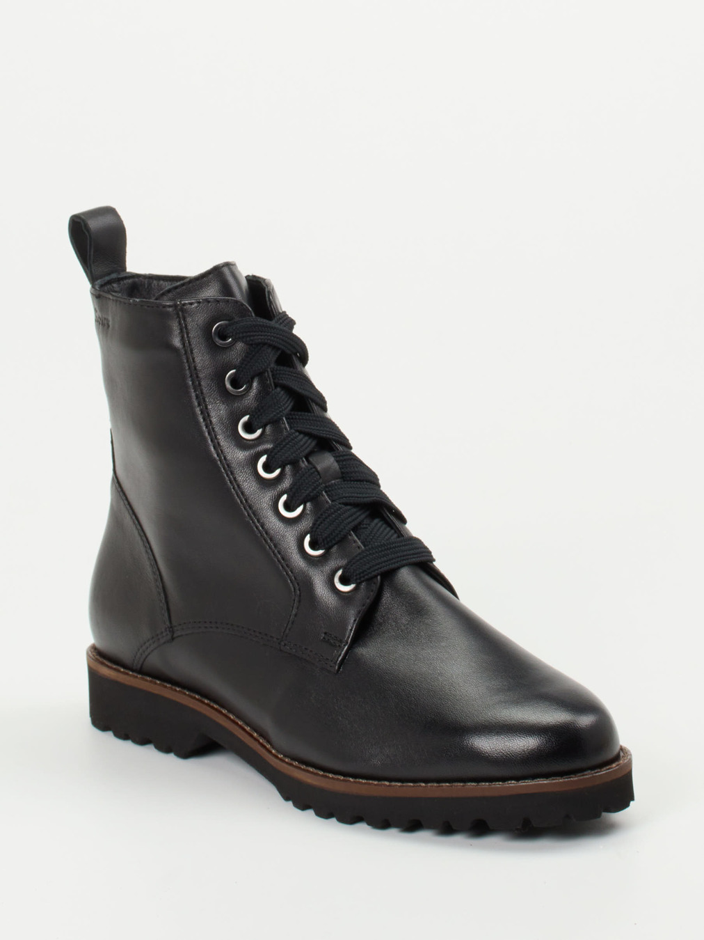 Sioux – Schnürstiefelette aus Kalbleder schwarz