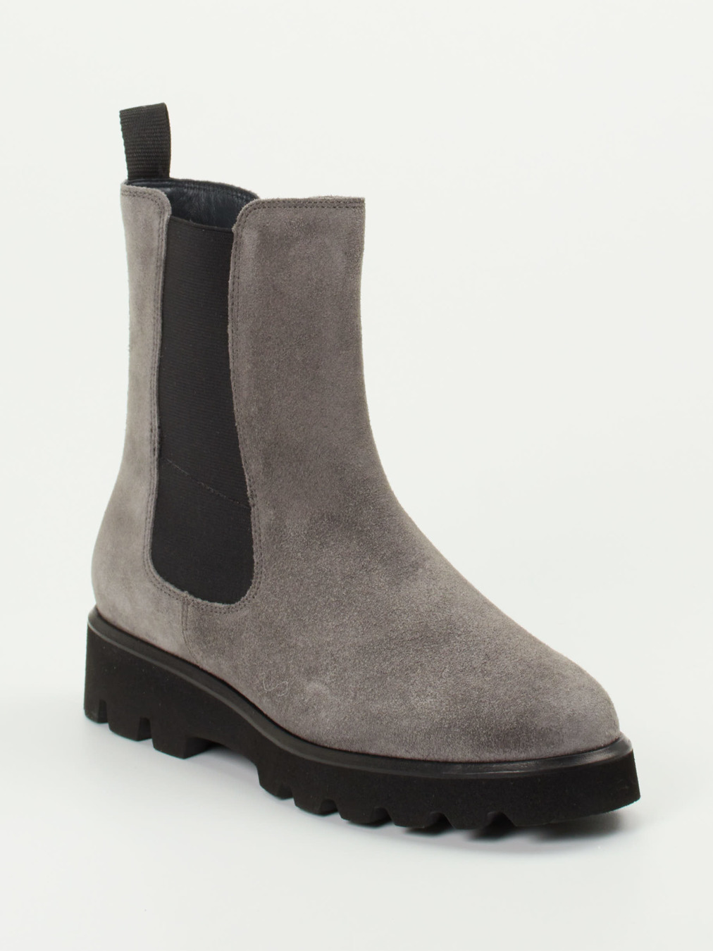 Sioux – Chelsea Boots aus Veloursleder grau