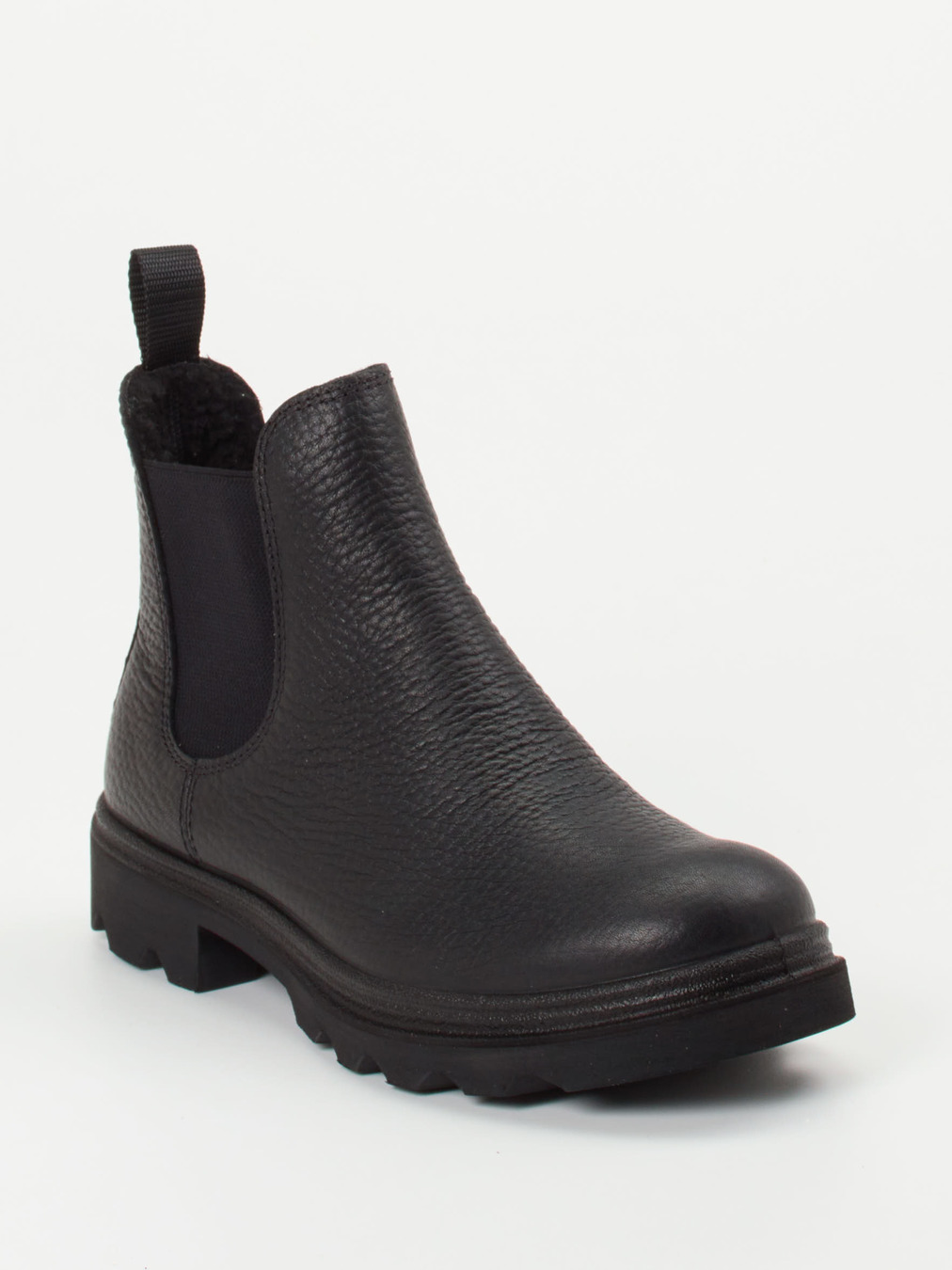 Ecco – Chelsea Boots aus genarbtem Kalbleder Schwarz
