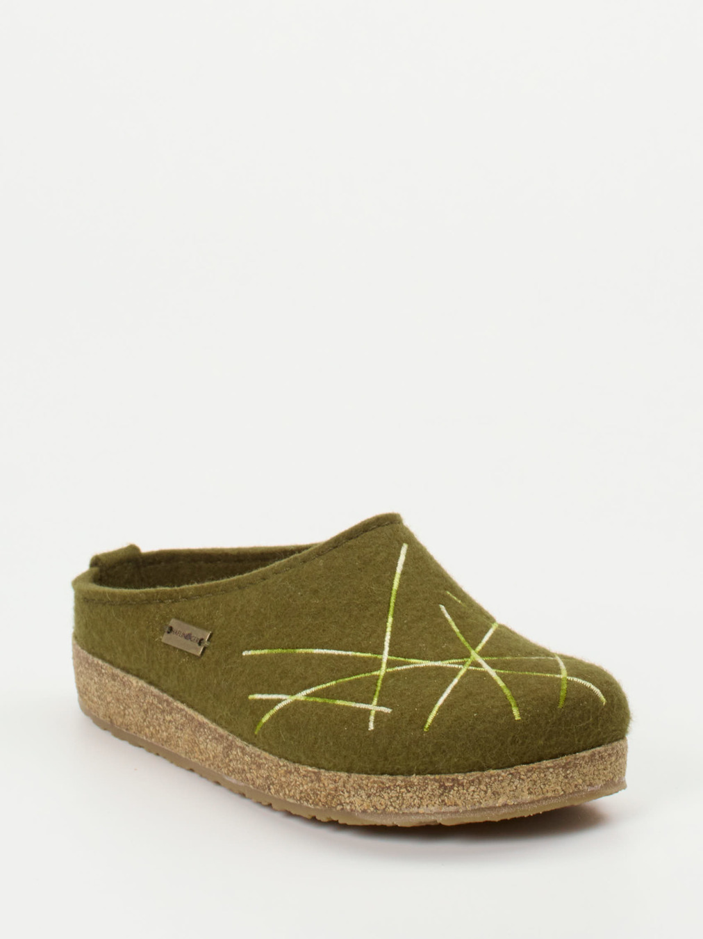 Haflinger – Filzpantoffeln aus Schurwolle Olivgrün