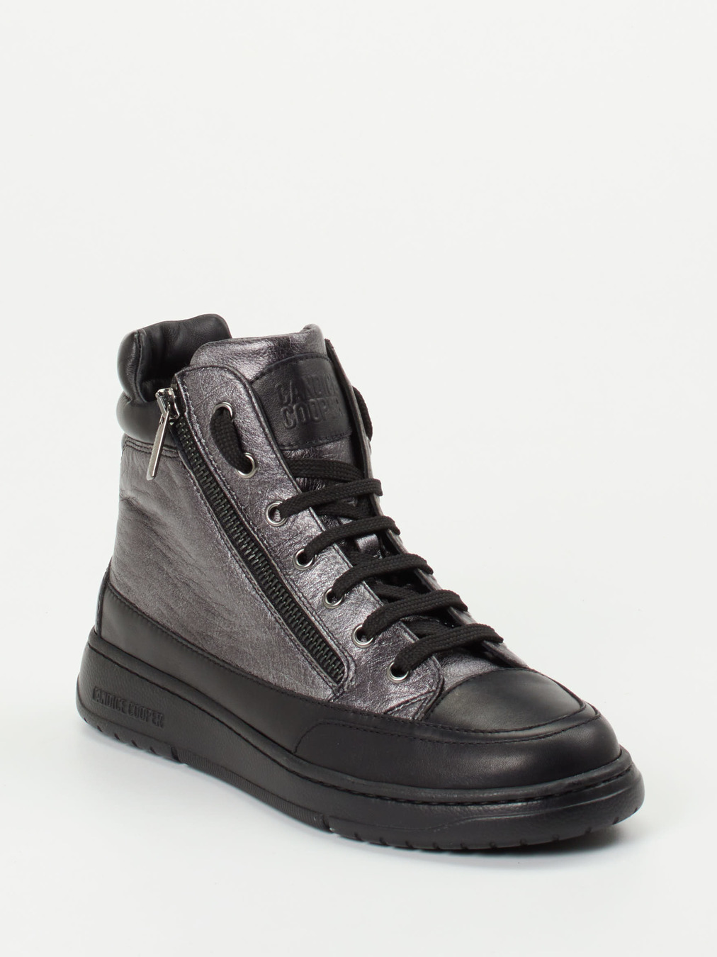 Candice Cooper – Sneaker aus Kalbleder in Anthrazit