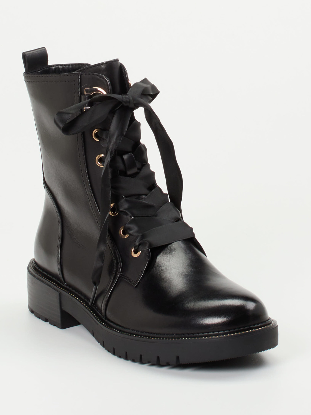 Regarde Le Ciel – Schnürboots aus Kalbleder Schwarz