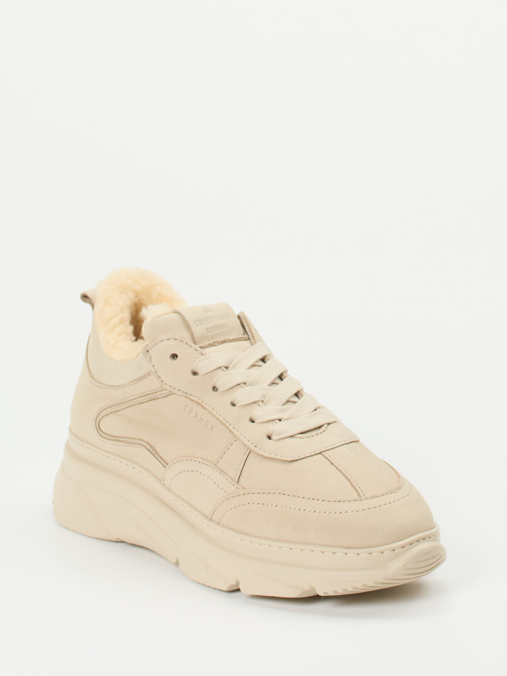 Copenhagen – Chunky Sneaker aus Nubukleder Beige
