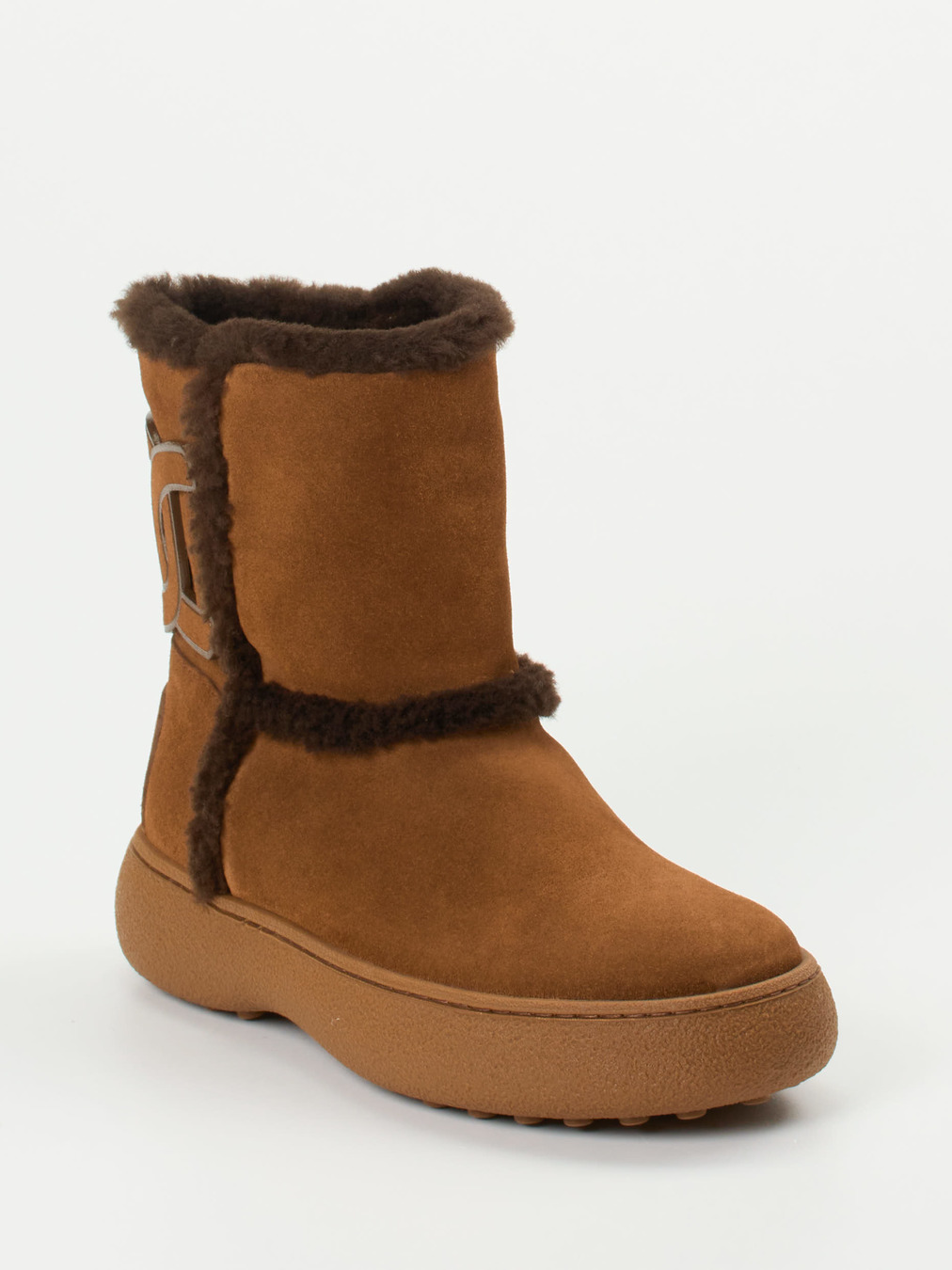 Tod's – Winterboots aus Veloursleder kastanienbraun