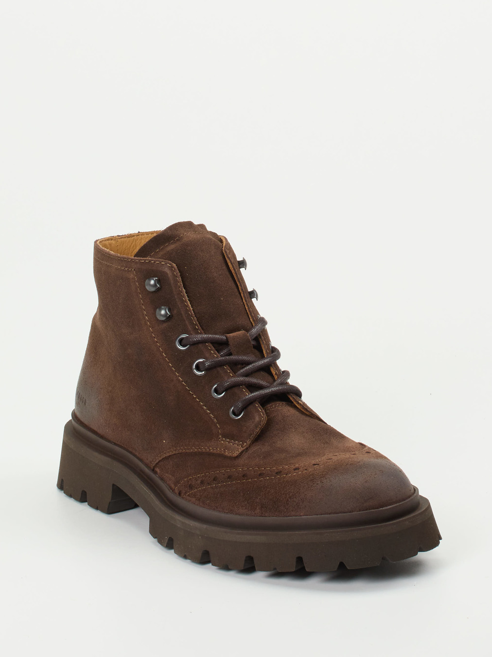 Copenhagen – Schnürboots aus Veloursleder dunkelbraun