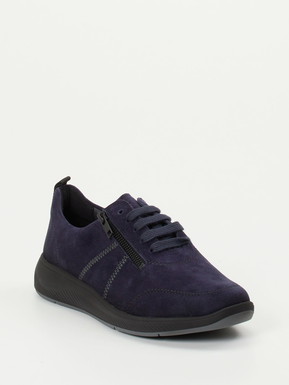 Solidus – Komfort-Sneaker aus Veloursleder dunkelblau