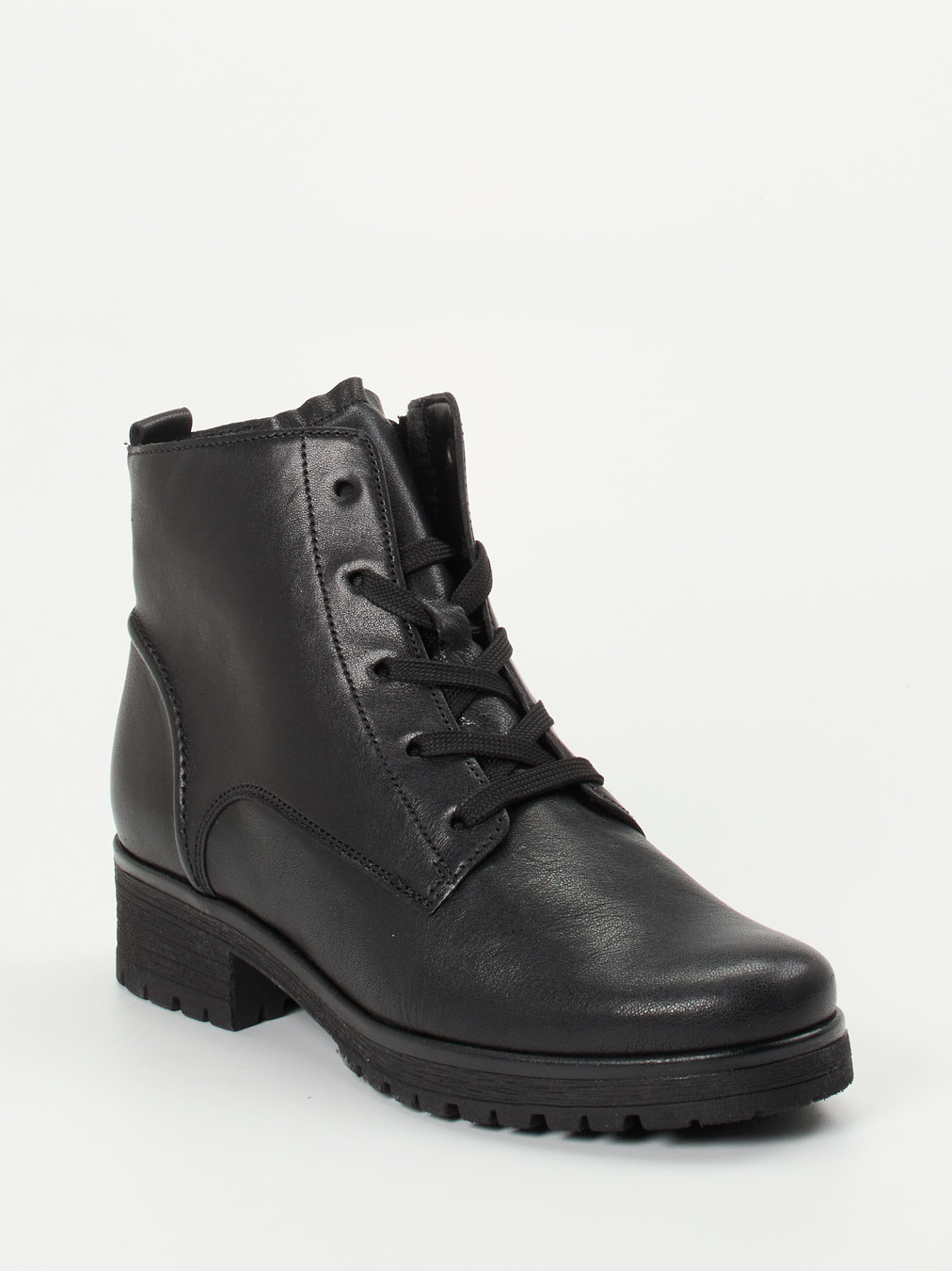 Gabor Comfort – Schnürstiefelette aus Kalbleder Schwarz