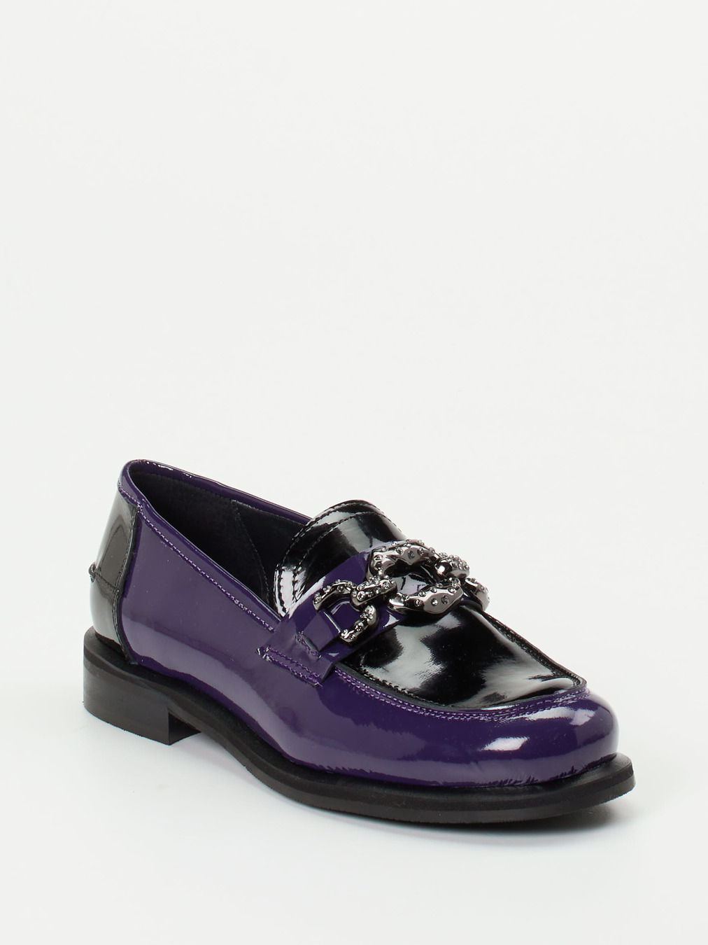 Maripé – Loafer aus Lackleder in Violett-Schwarz