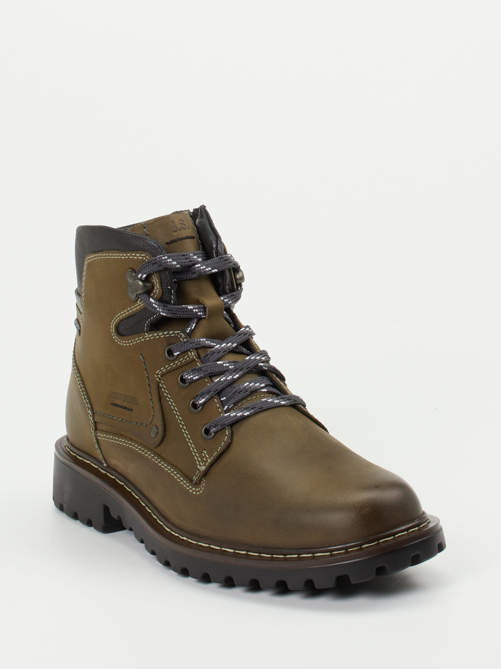 Josef Seibel – Schnürboots aus Fettleder olivbraun