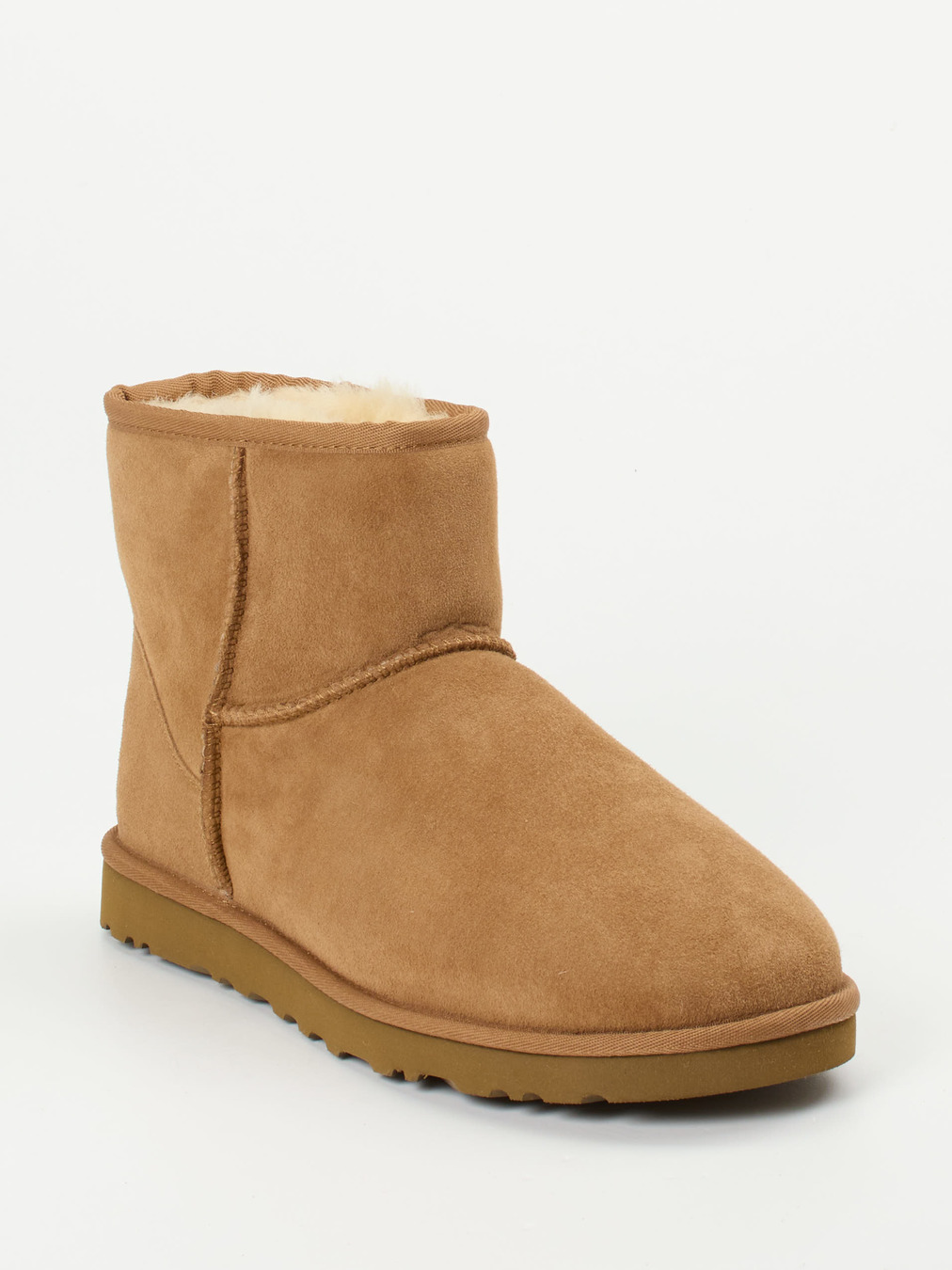 UGG – Lammfell-Boots aus Veloursleder karamellbraun